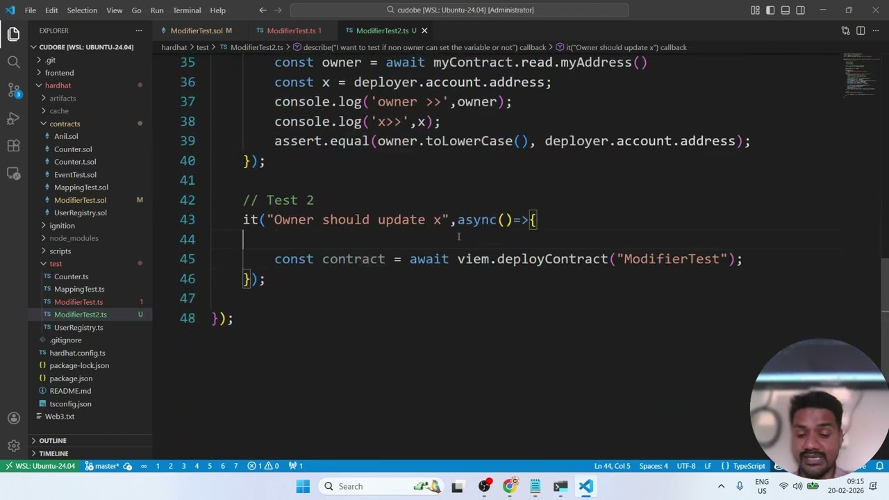 Lecture 11 - Web3- Unit Testing Modifier Part 2