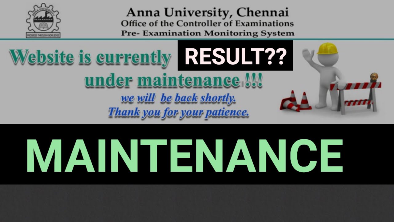 Anna University Website Under Maintenance‼️| Engineering Semester Results?|Website Under Maintenance