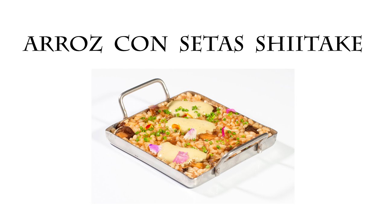 Arroz con setas shitake
