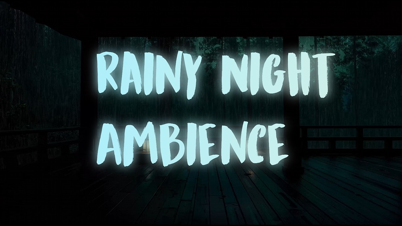 Dark Forest Night Rain 🌧️ Japanese Pavilion Ambient for Deep Sleep & Relaxation