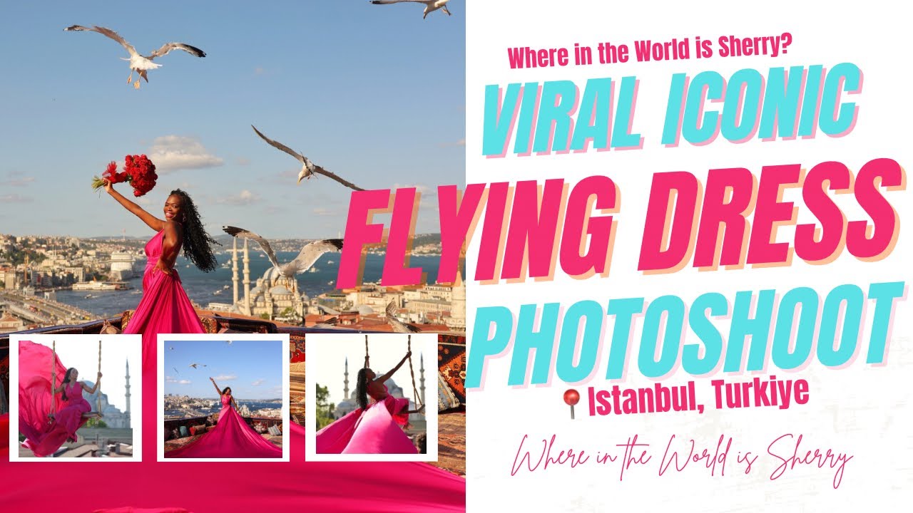 VIRAL 🤯 Flying Dress Photo Shoot in Istanbul 🇹🇷 | The Swing was EPIC🔥 at Sultan Terrace Rooftop!