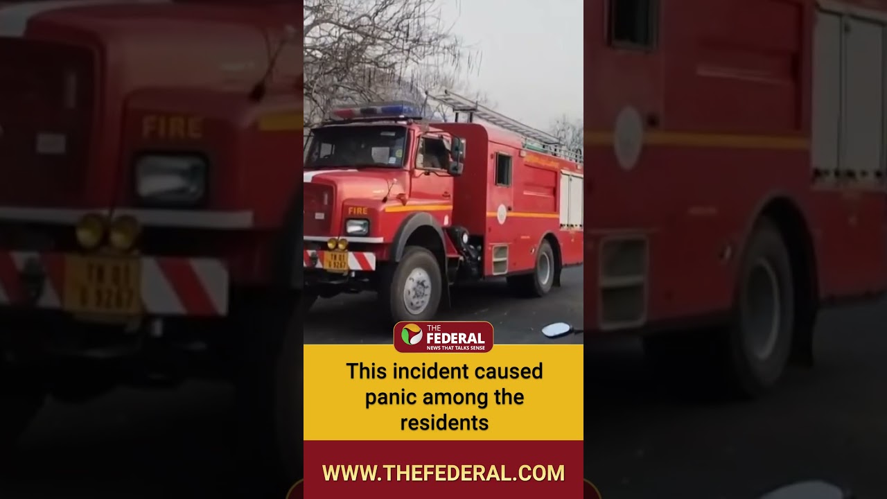 Forest fire engulfs Zabarwan range in Srinagar | The Federal | #shorts