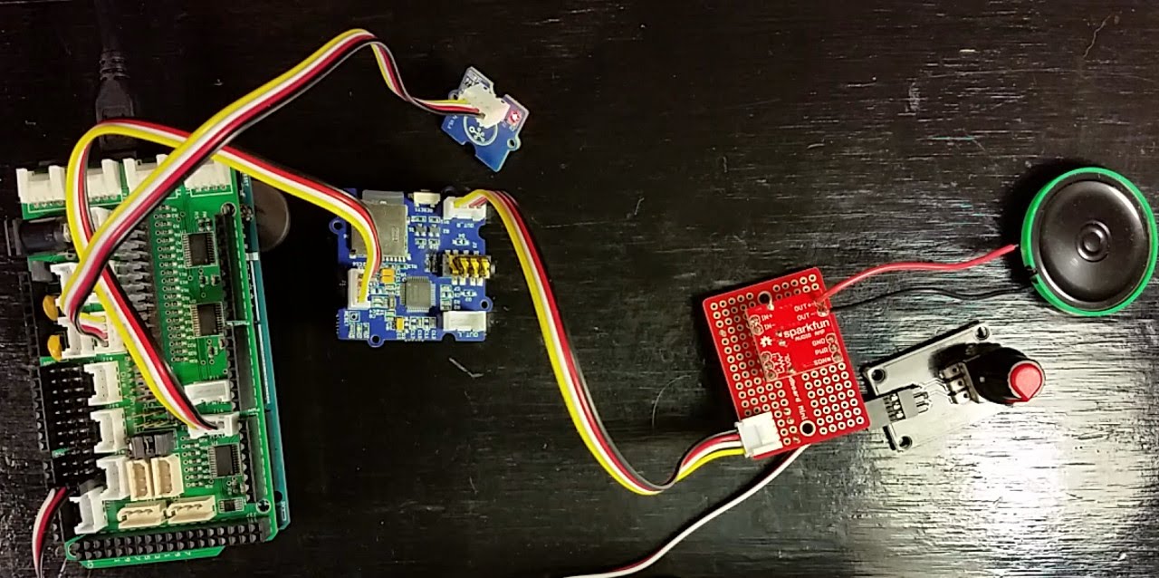 Playback audio with the Grove MP3 and DynamixShield