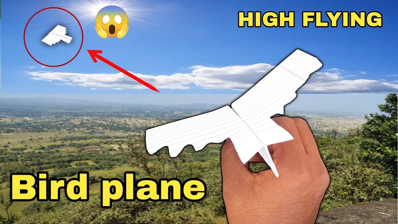 Paper Plane Flying Like a Bird | Best Flying Design