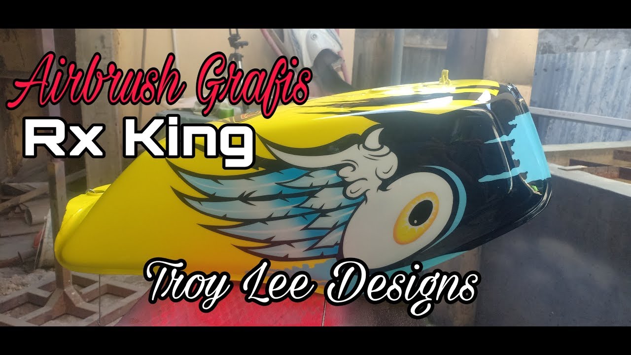 Tutorial Airbrush Grafis MinimalisTangki Rx King || Troy Lee Designs