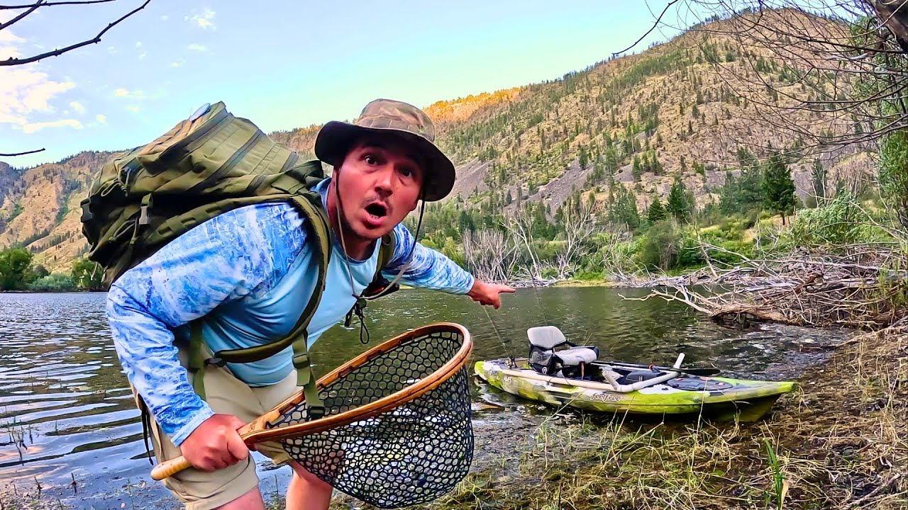Fishing a REMOTE Lake Filled with BIG Trout!!! (I caught a PB)