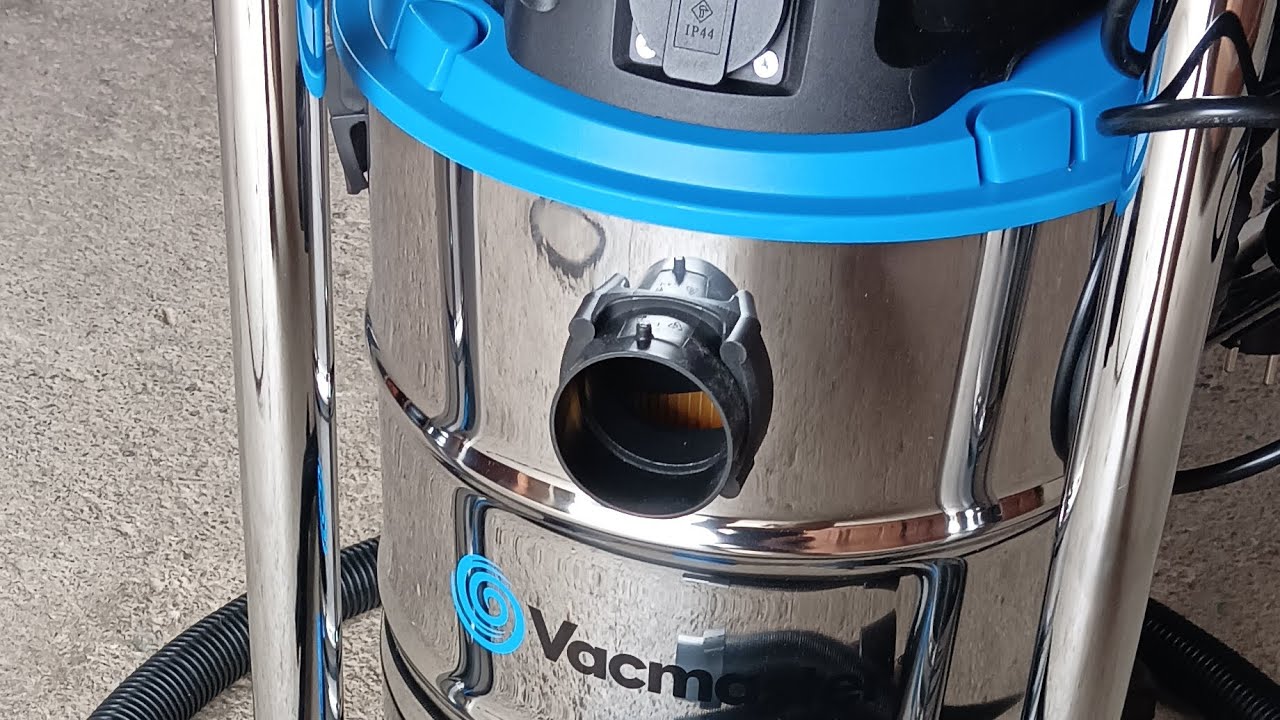 aspirateur Vacmaster 1500w 30L cuve inox eau poussière souffleur interrupteur synchronisé accessoire