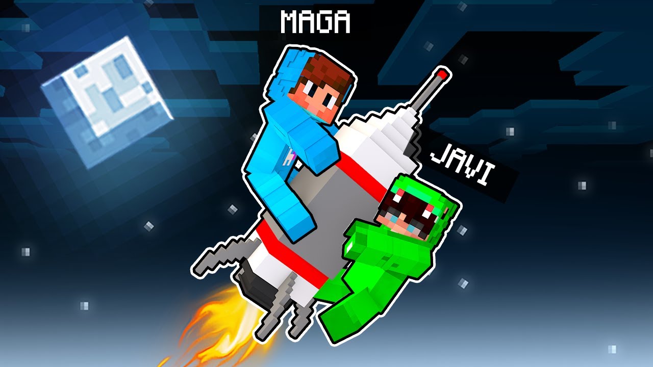 Maga y Javi van al espacio en Minecraft🤣