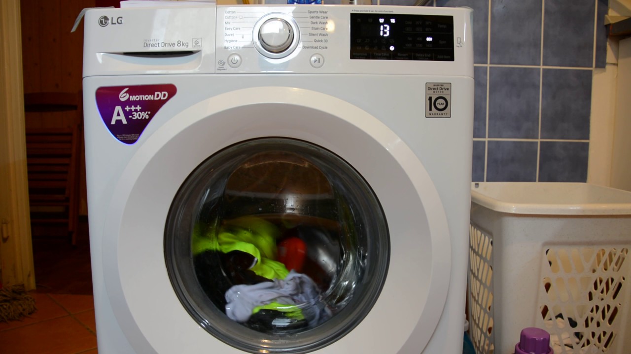 LG 6 motion Direct Drive washing, Sport Wear program test 1