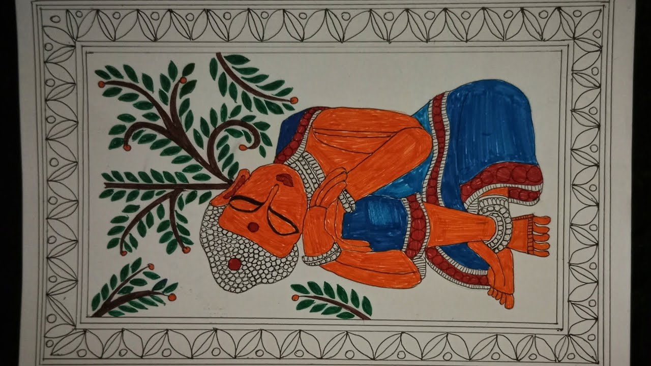 Easy lord Buddha Painting।। Lord Buddha Madhubani painting।। Lord Buddha mithila painting ।।