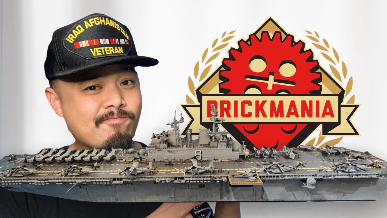 @brickmaniatoys  | U.S.S Makin Island Arrives | Huge Custom LEGO Military Ship