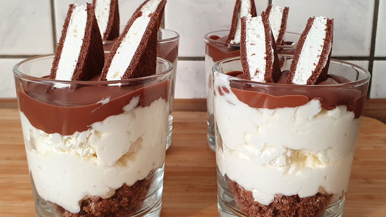 Milchschnitten Becher 😍 neues Lieblingsdessert - Dessert im Glas