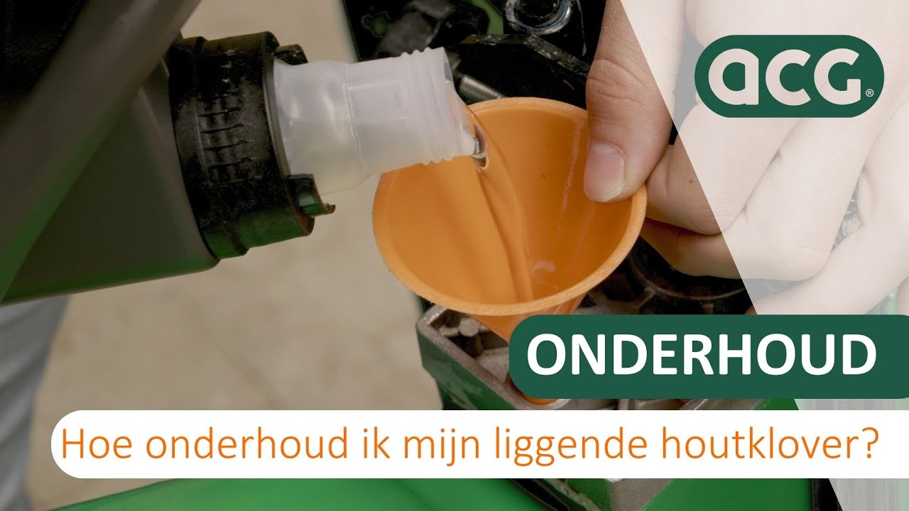 Hoe onderhoud ik mijn liggende kloofmachine? | ACG Holten #houtklover #klover #onderhoud #olie #ACG