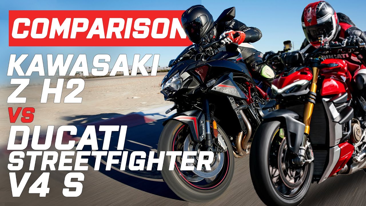 Ducati Streetfighter V4 S против Kawasaki ZH2 | Visordown.com