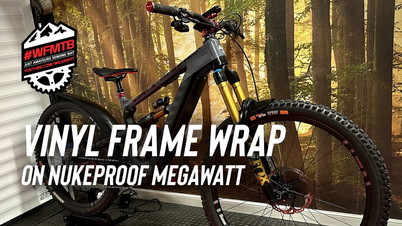 Custom frame vinyl wrap - On a Nukeproof Megawatt Mountain Bike