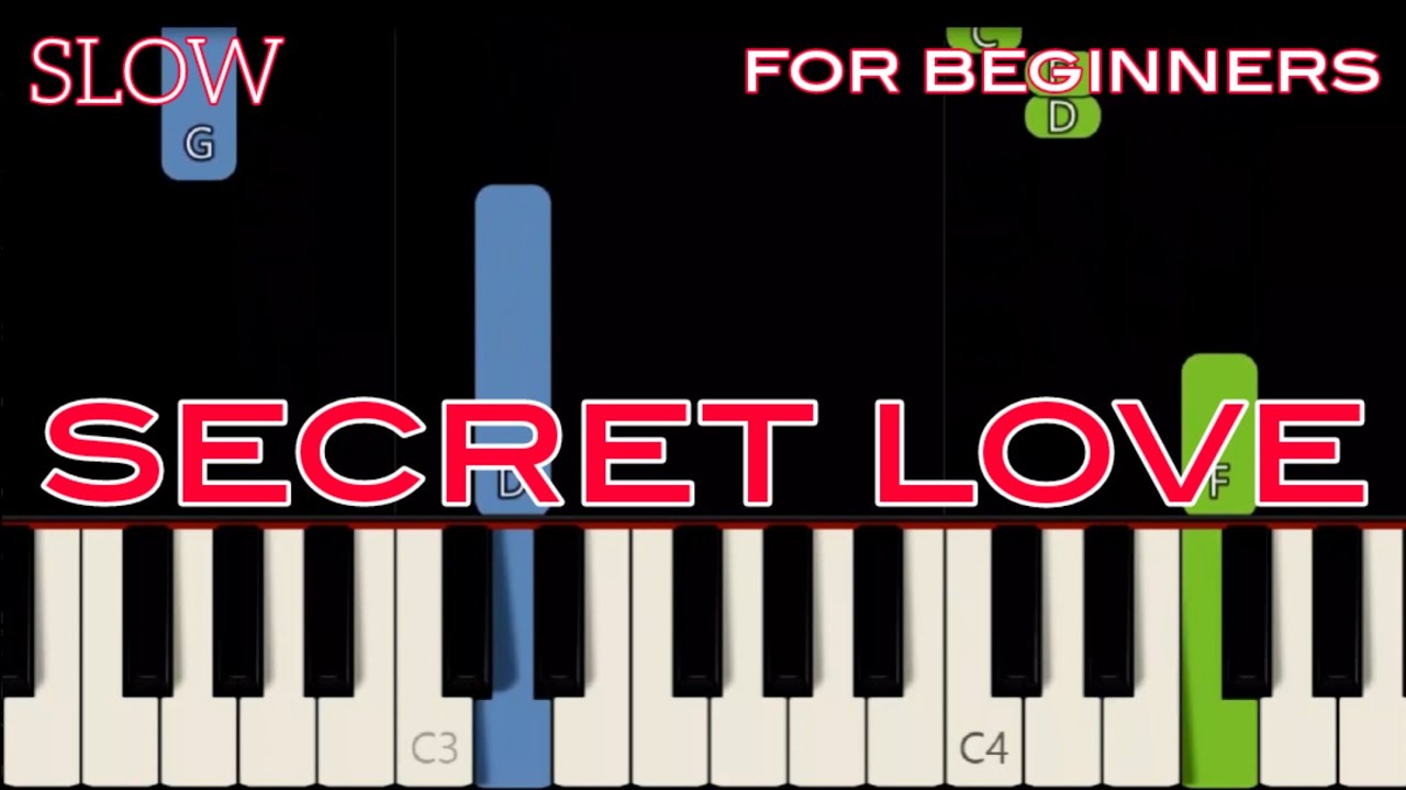 SECRET LOVE [ HD ] - DORIS DAY | EASY PIANO