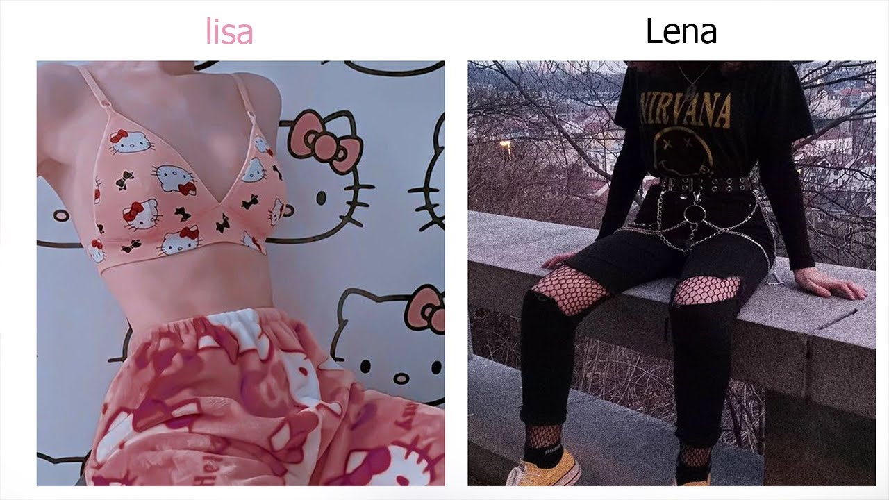 LISA OR LENA ( KAWAII VS DARK ) ACESSORIOS ROUPAS SAPATOS :)
