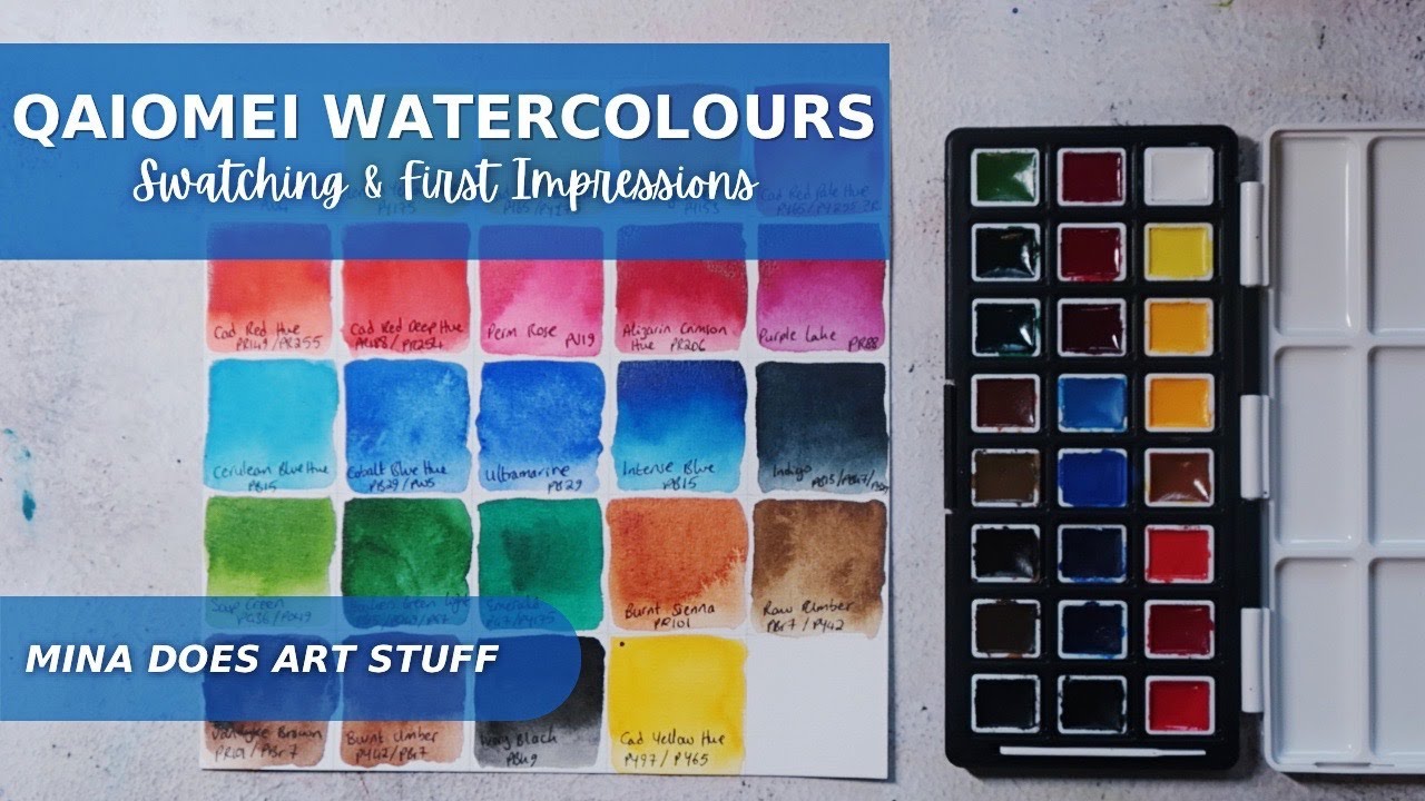 Qaiomei Watercolours First Impressions! - Mina Does Art Stuff