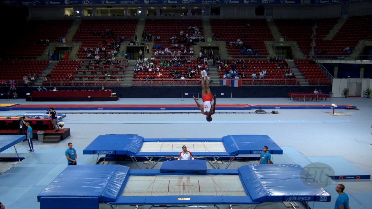 PROGIN Simon (SUI) - 2017 Trampoline Worlds, Sofia (BUL) - Qualification Trampoline Routine 1