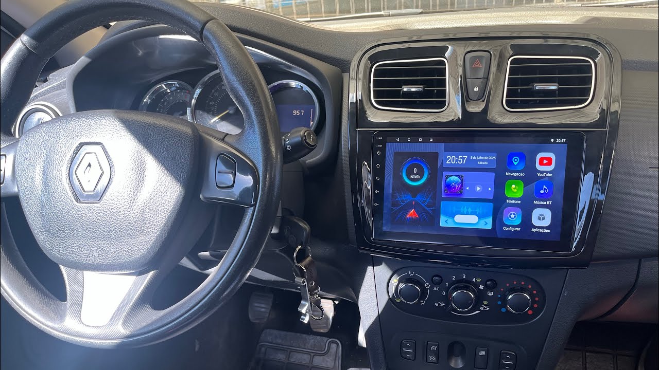 Renault sandero 2014 ,instalação central multimídia Android 9 polegadas