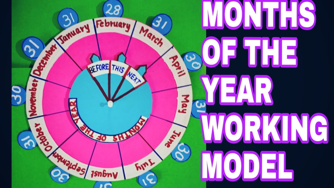 Months Of The Year/How To Make Months Of The Year Working Model/easy tlm