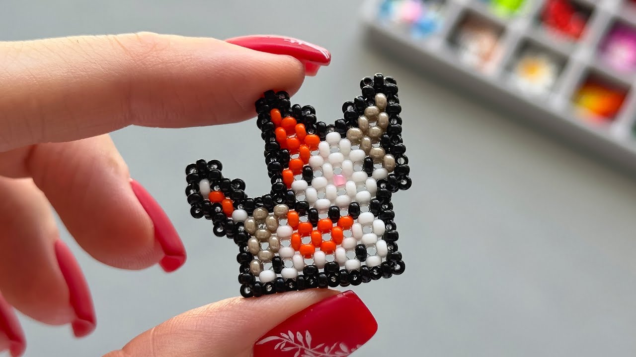 Very Cute Beaded Kitty 🐾 Easy RAW Beading Tutorial