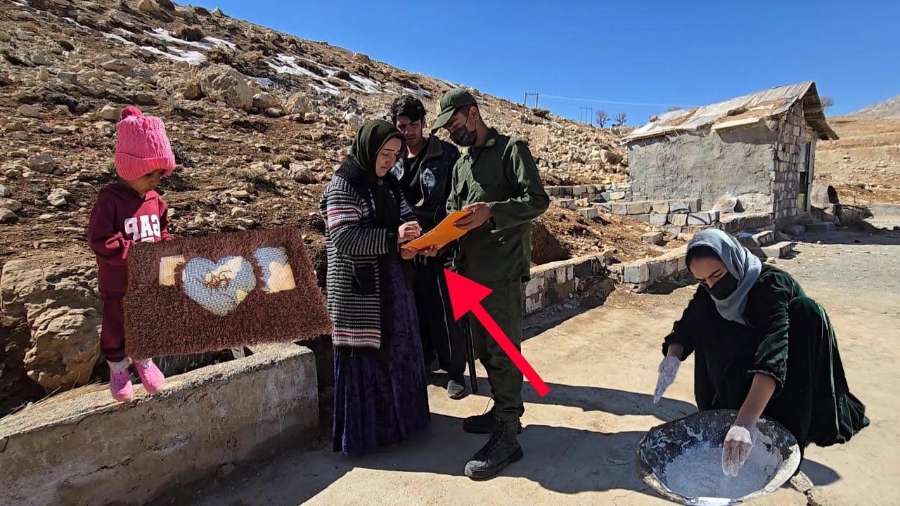 The police come to file a complaint against Masoud and Nika goes to the city to buy glass.
