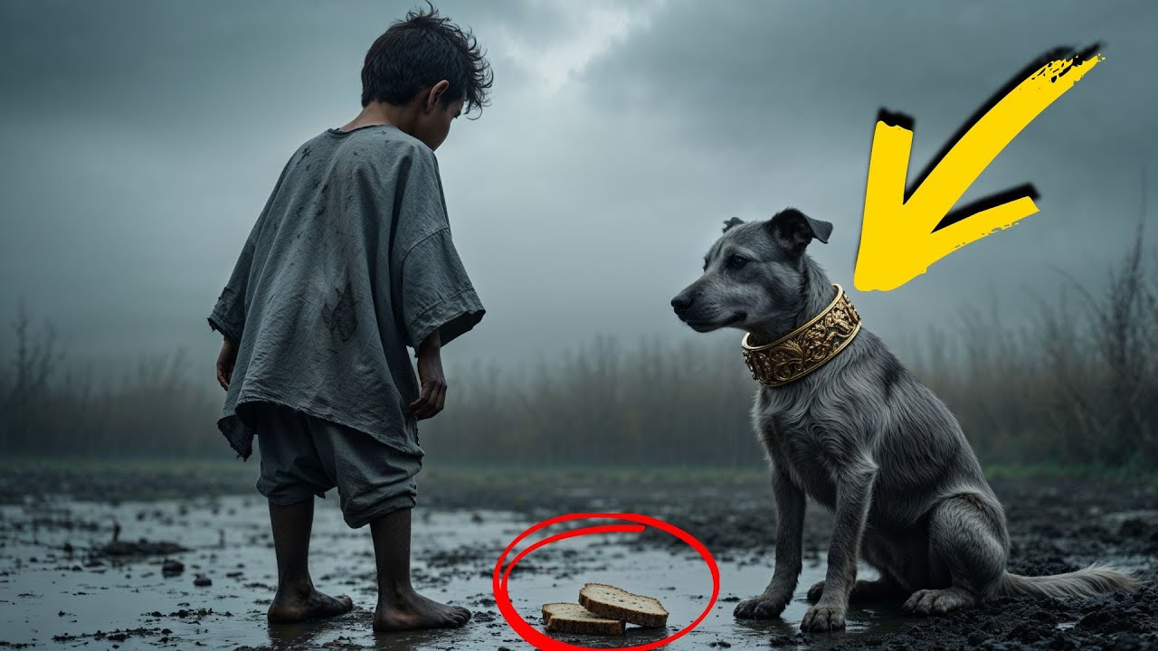THE ORPHAN BOY SHARED HIS BREAD WITH A STRAY DOG — NOT KNOWING THE ANIMAL'S COLLAR WAS WORTH MILLIO