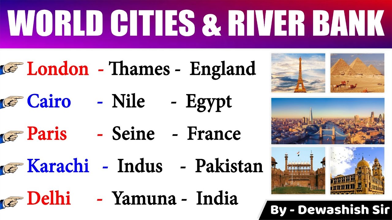 World Cities & River Banks | World Geography | GK Trick | Rivers & Cities | Dewashish Sir