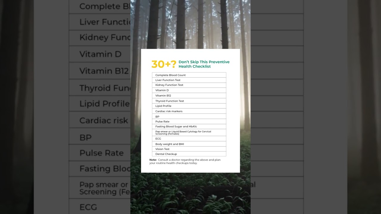 Health Tests You Shouldn&rsquo;t Skip After 30 | Preventive Health Checklist for Adults | PharmEasy