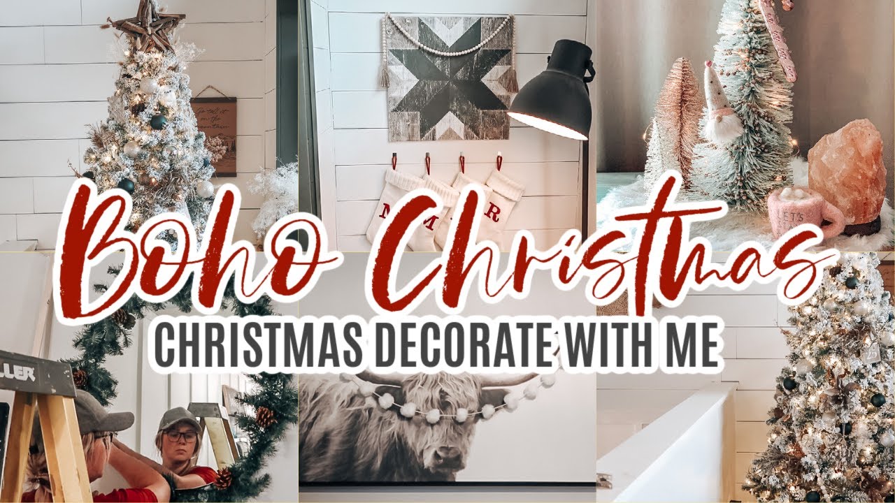 CHRISTMAS DECORATE WITH ME 2020 | BOHO GLAM CHRISTMAS DECOR