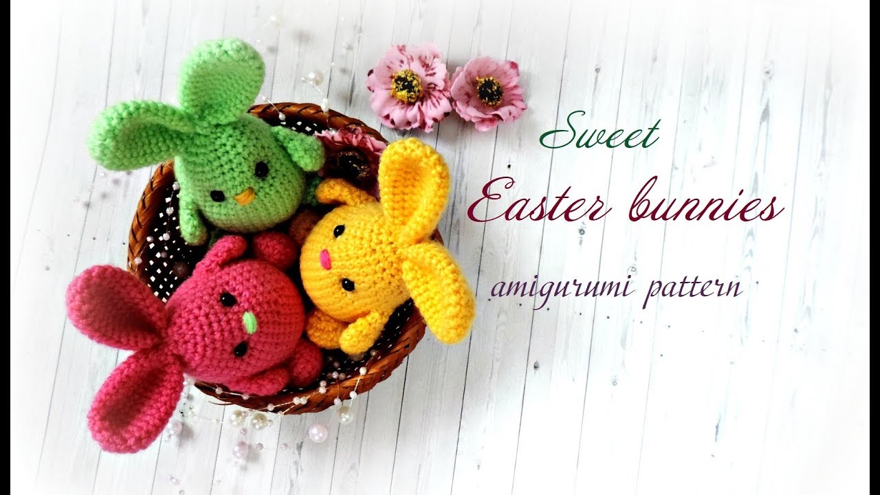 Sweet Easter Bunnies. Amigurumi pattern