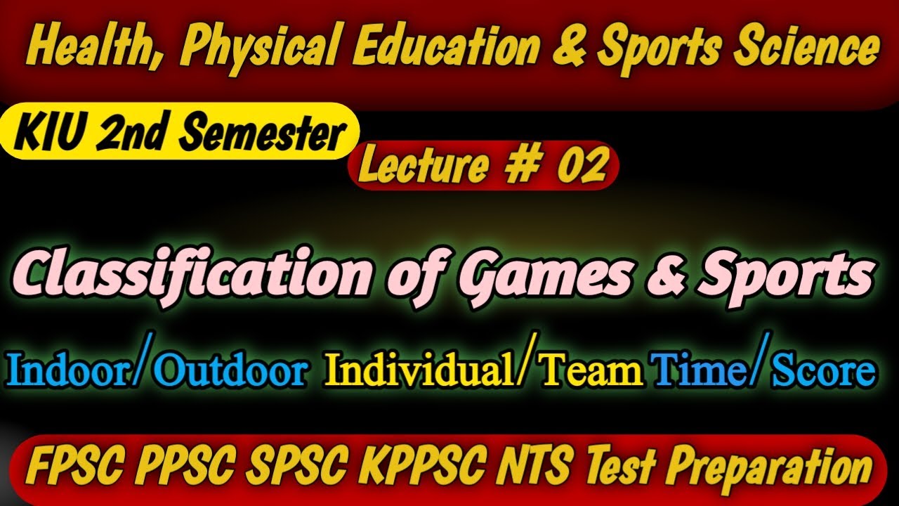 Physical Education and Sports Science Lectures | Games and Sports Important Lecture | Game Category