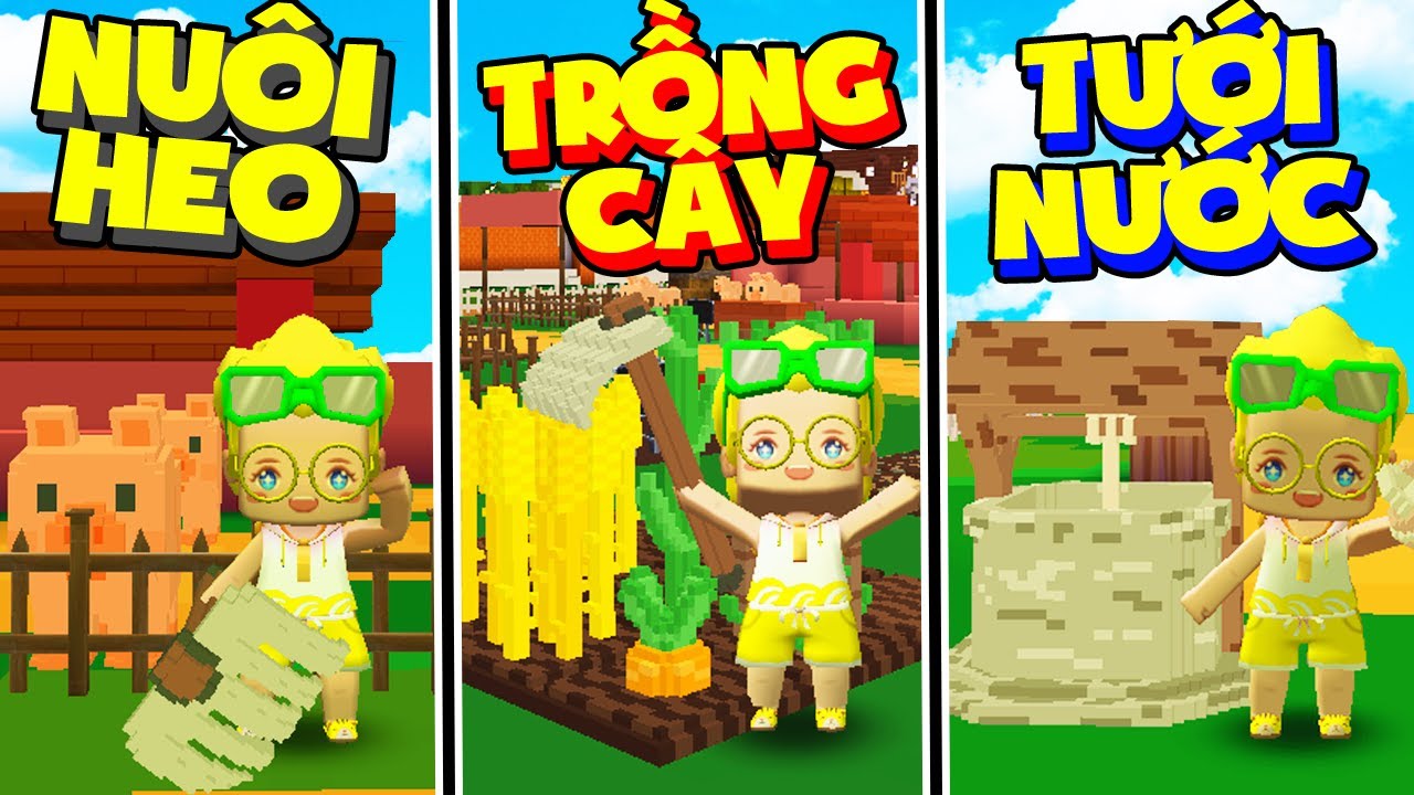 MRVIT THỬ THÁCH 24 GIỜ SINH TỒN NÔNG DÂN TRONG MINI WORLD* 1 NGÀY LÀM RUỘNG XÂY NÔNG TRẠI HERO TEAM