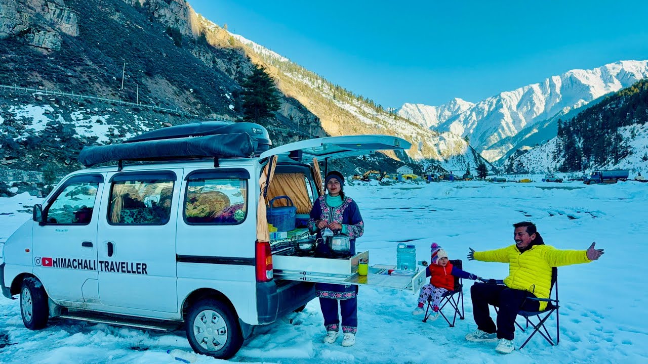 आज रात इस भयानक ठंड में करेंगे snow camping ❄️ 🥶 