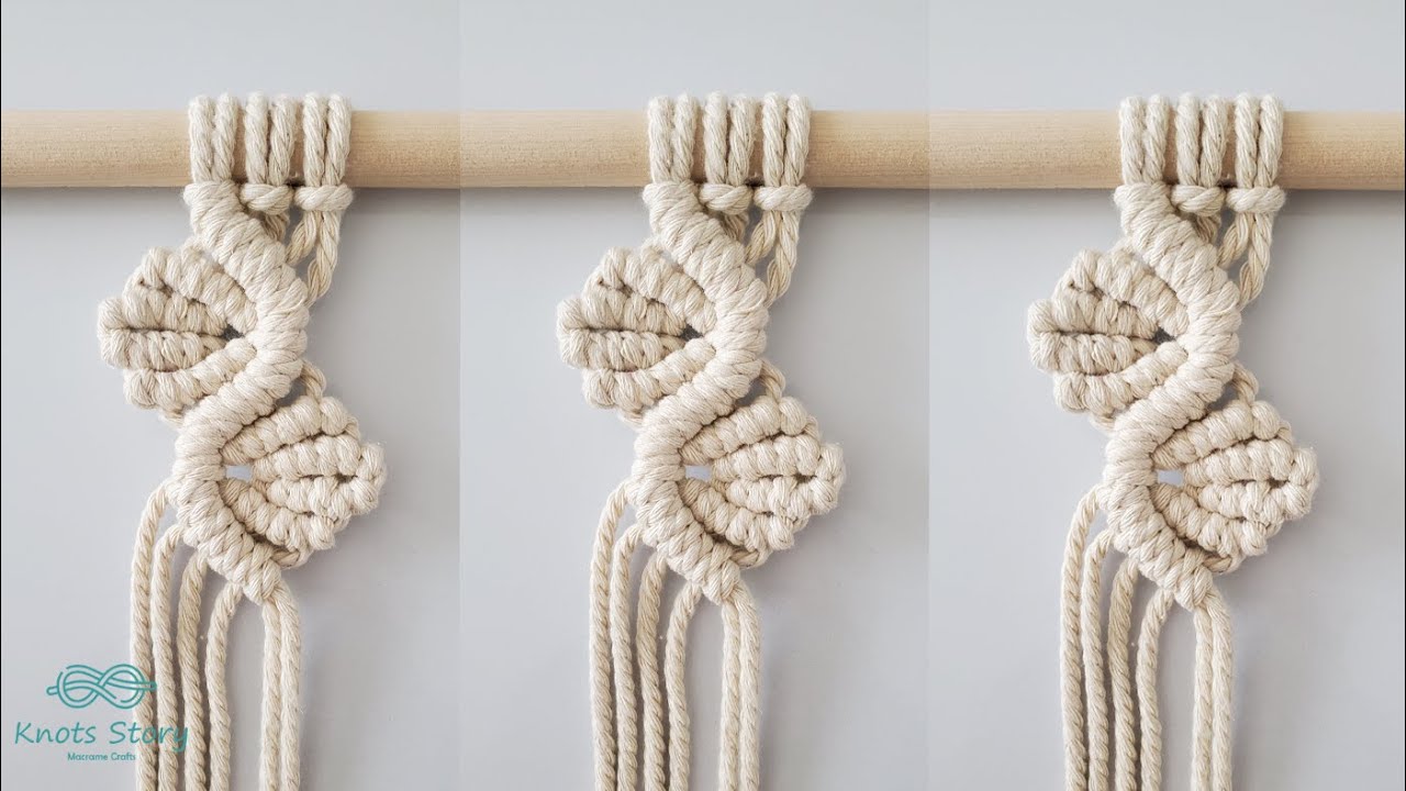 Macrame Wavy Leaves Pattern - Macrame  Floral