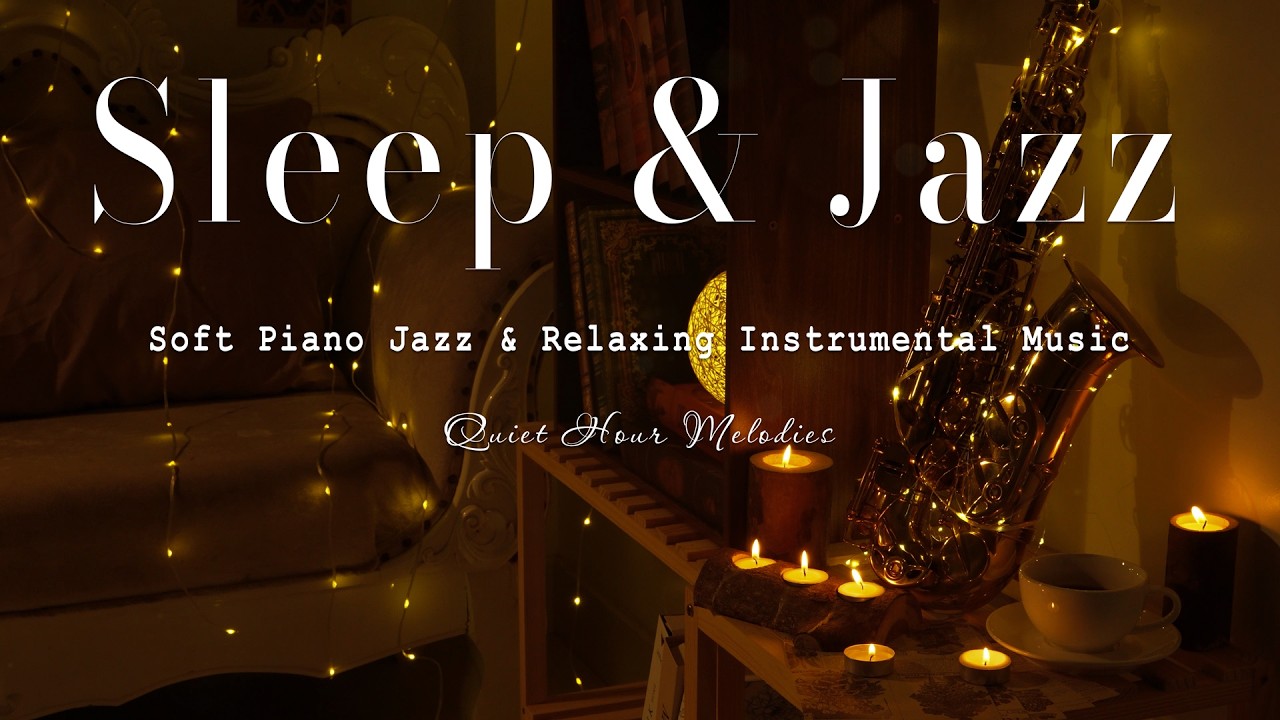 Calm Elegant Nighttime Jazz with Sleep Ambience - Soft Piano Jazz & Relaxing Instrumental Music