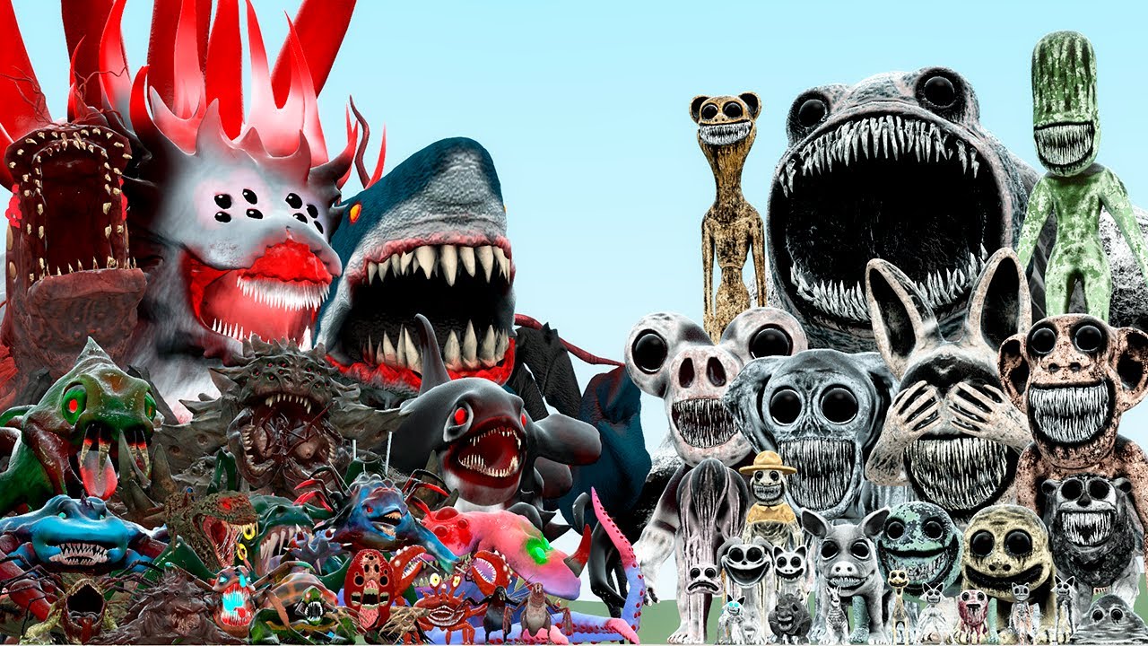 ALL INFECTED ZOOCHOSIS DEEP SEA VS FISH TITAN ZOONOMALY (Garry's Mod)