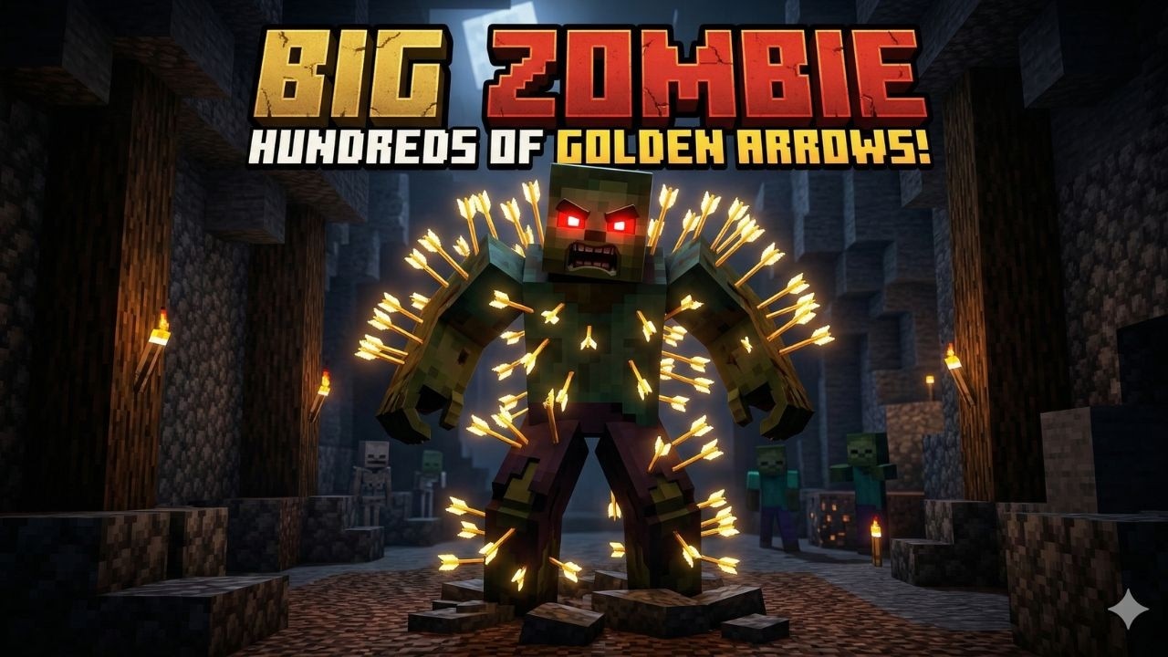 🔴BIG ZOMBIE vs TNT ARROWS🔴  #minecraft #minecraftvideos #shortsfeeds