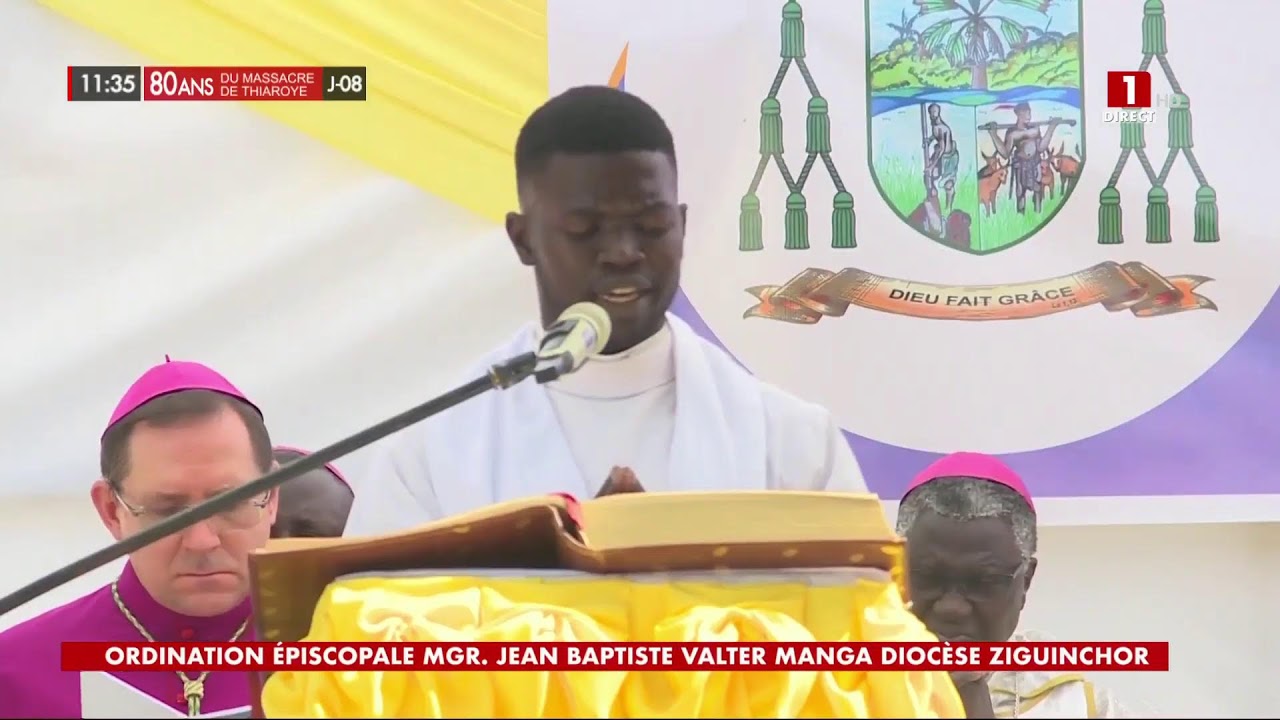 🔴ZIGUINCHOR | ORDINATION ÉPISCOPALE DE MGR JEAN-BAPTISTE VALTER MANGA – SAMEDI 23 NOVEMBRE 2024
