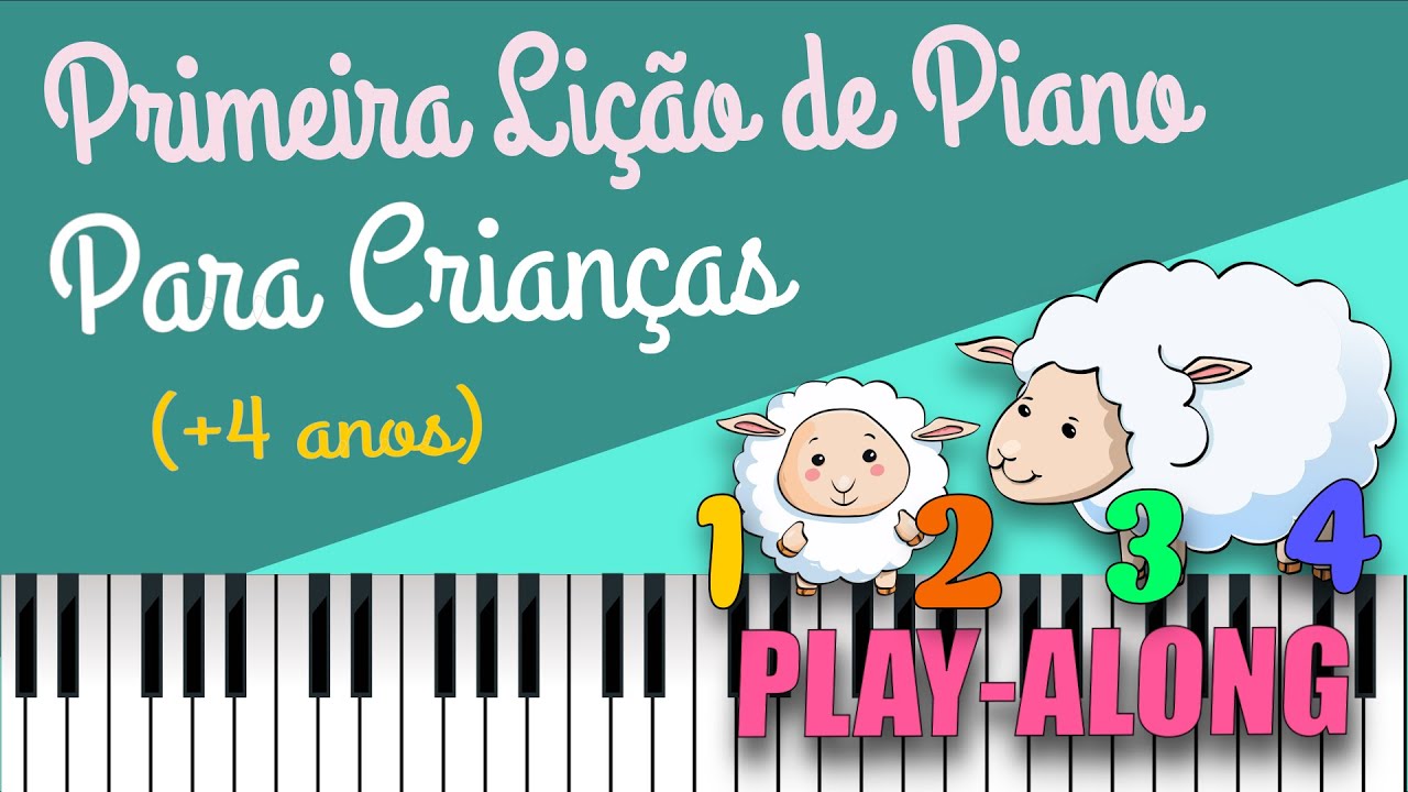 Primeira Lição de Piano para crianças (play-along) - ”O senhor dó”  (+4 anos)