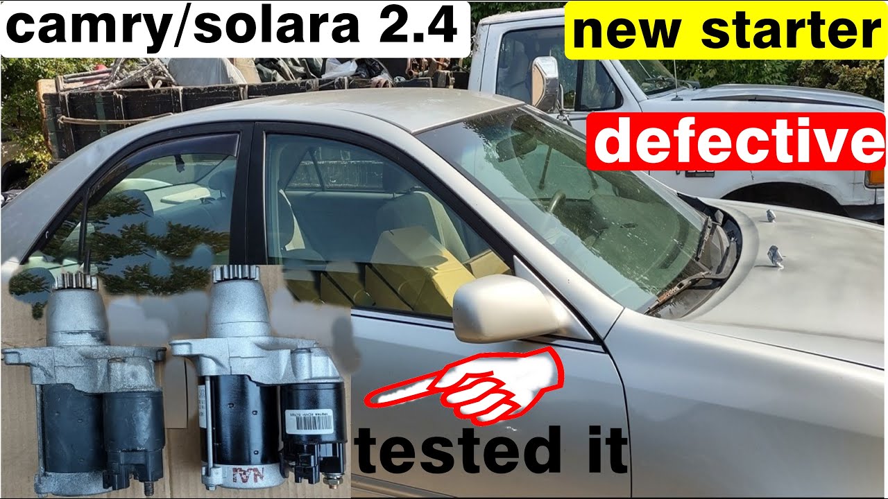 how to test and replace starter on toyota camry solara 2.4 starter replacement
