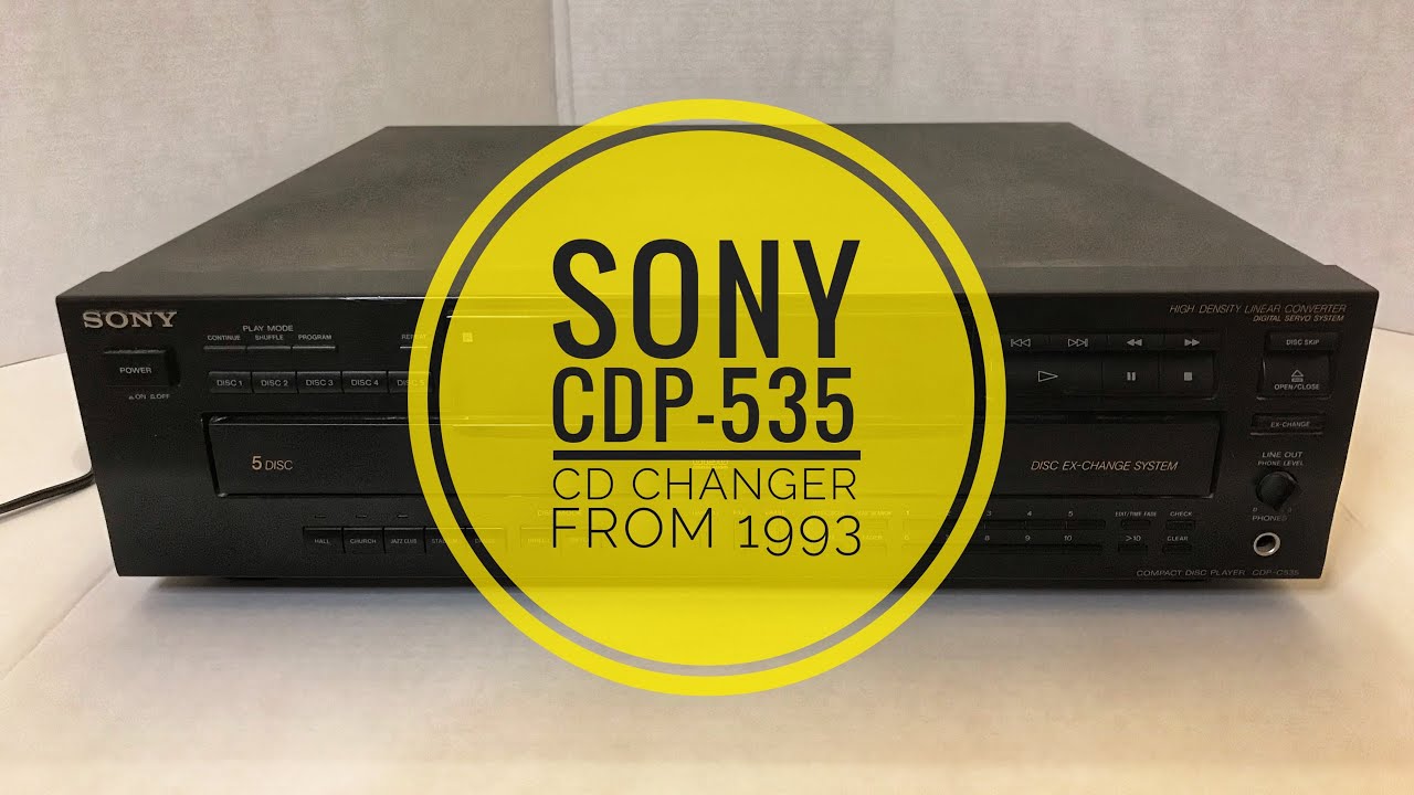 Sony CDP-C535 cd changer from 1993 (video 27)