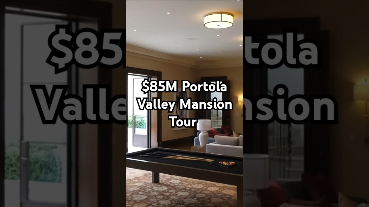 $85M Portola Valley Mansion Tour | Ultimate Luxury Pool Features #luxuryestate