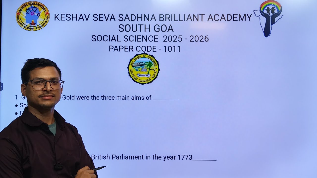 Social Science Goa board  Examination Paper ( SSC) 2025-2026