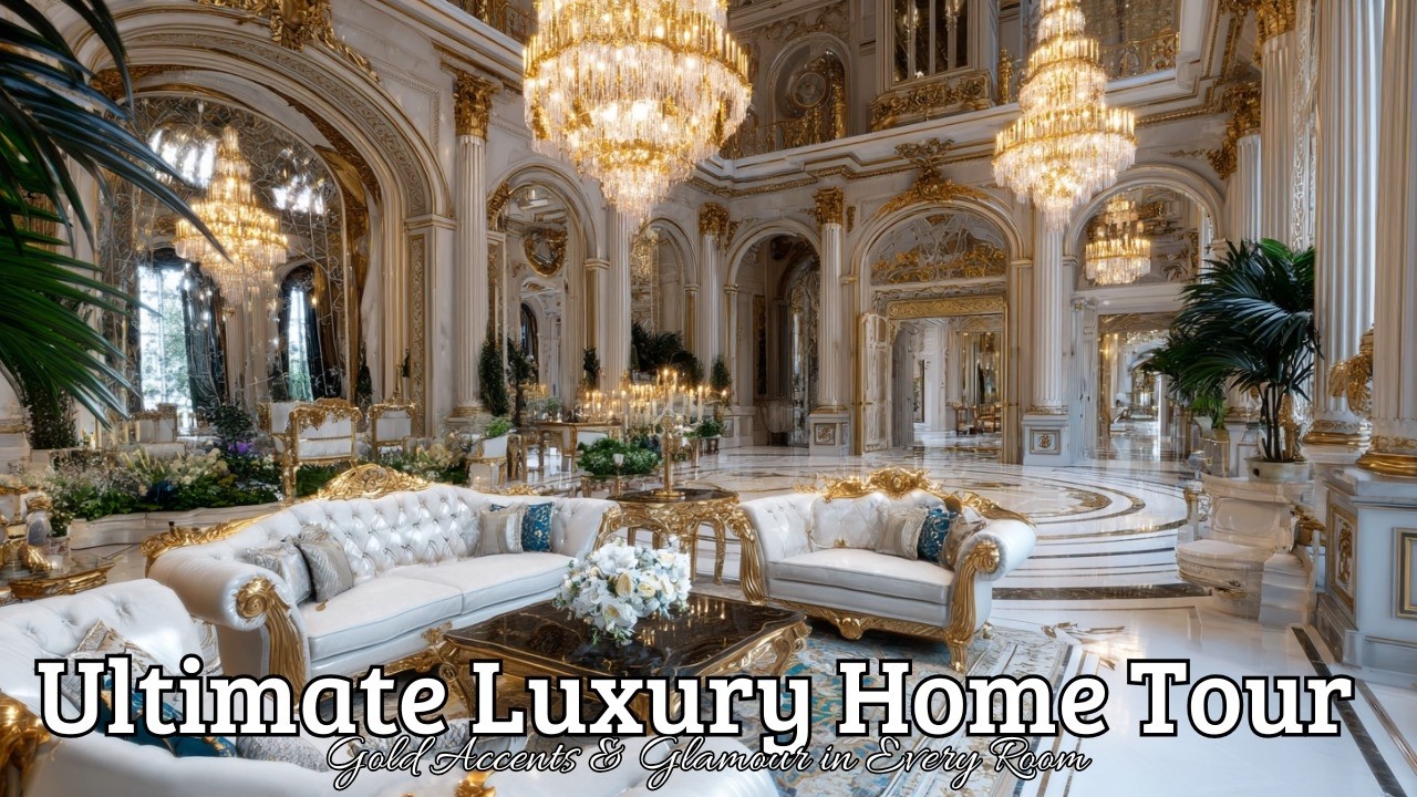 Ultimate Luxury Home Tour: Gold Accents & Glamour in Every Room