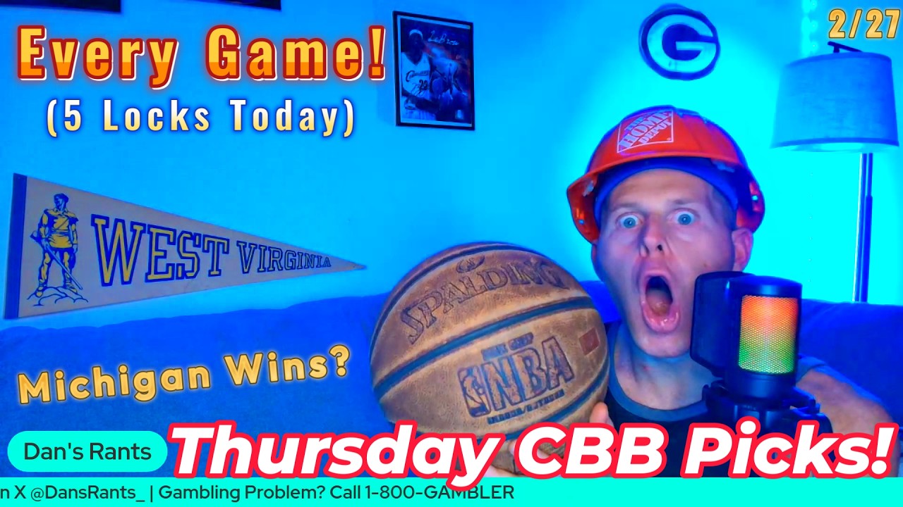 College Basketball Picks (EVERY GAME) - Friday, February 27th | 5 LOCKS!