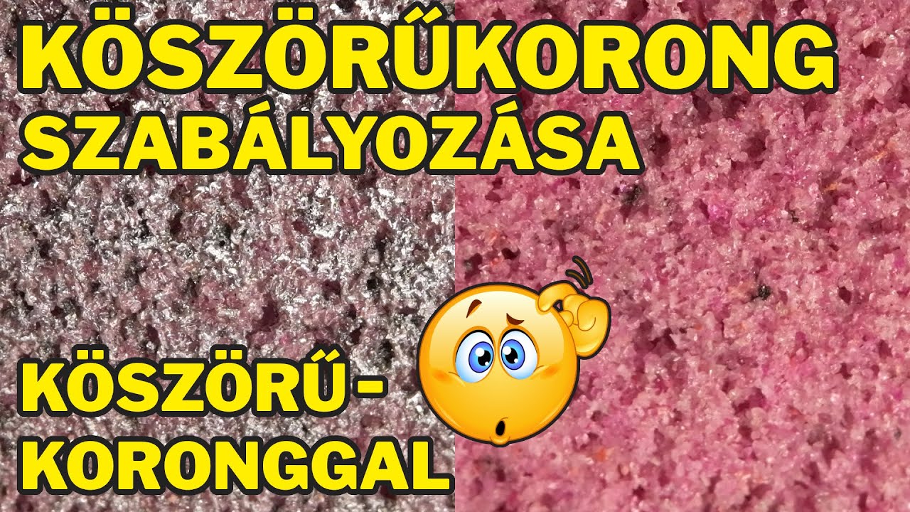 Köszörűkorong tisztítása (e-Gyakorlat #148)