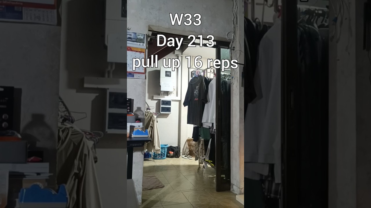 W33 Day 213 pull up 16 reps