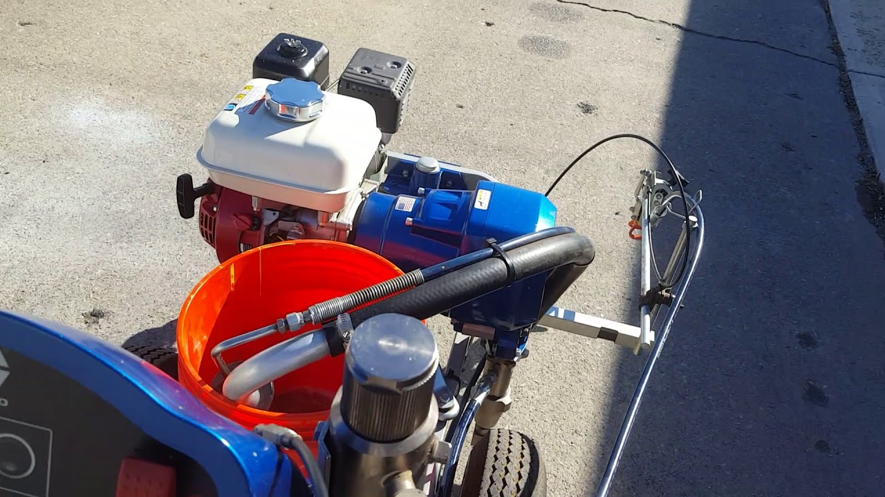 NOT A VIRAL VIDEO -----TESTING A GRACO 5900 LINELAZER IV 5900 AIRLESS LINE STRIPER/PAINT SPRAYER